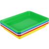 JOIKIT 10 Pack 10.8 x 8.3 Inch Multicolor Plastic Art Trays, Art and Crafts Organizer Tray, Activity Organizer Serving Tray for Beads, Painting, Blocks, DIY Project view 1