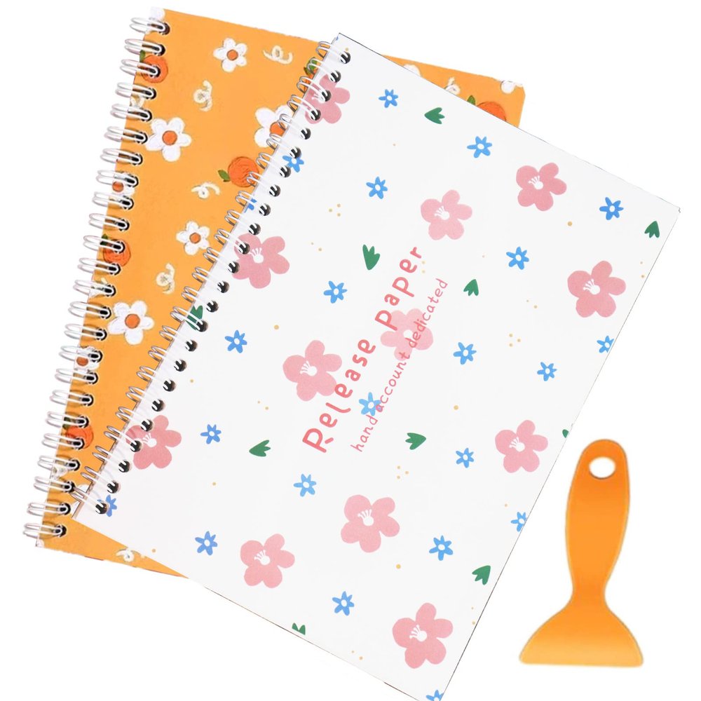 UFU 2 Pcs Sticker Book Collecting Album Reusable Sticker Organizer Storage Book for Stickers Collection A5 (64 Pages)