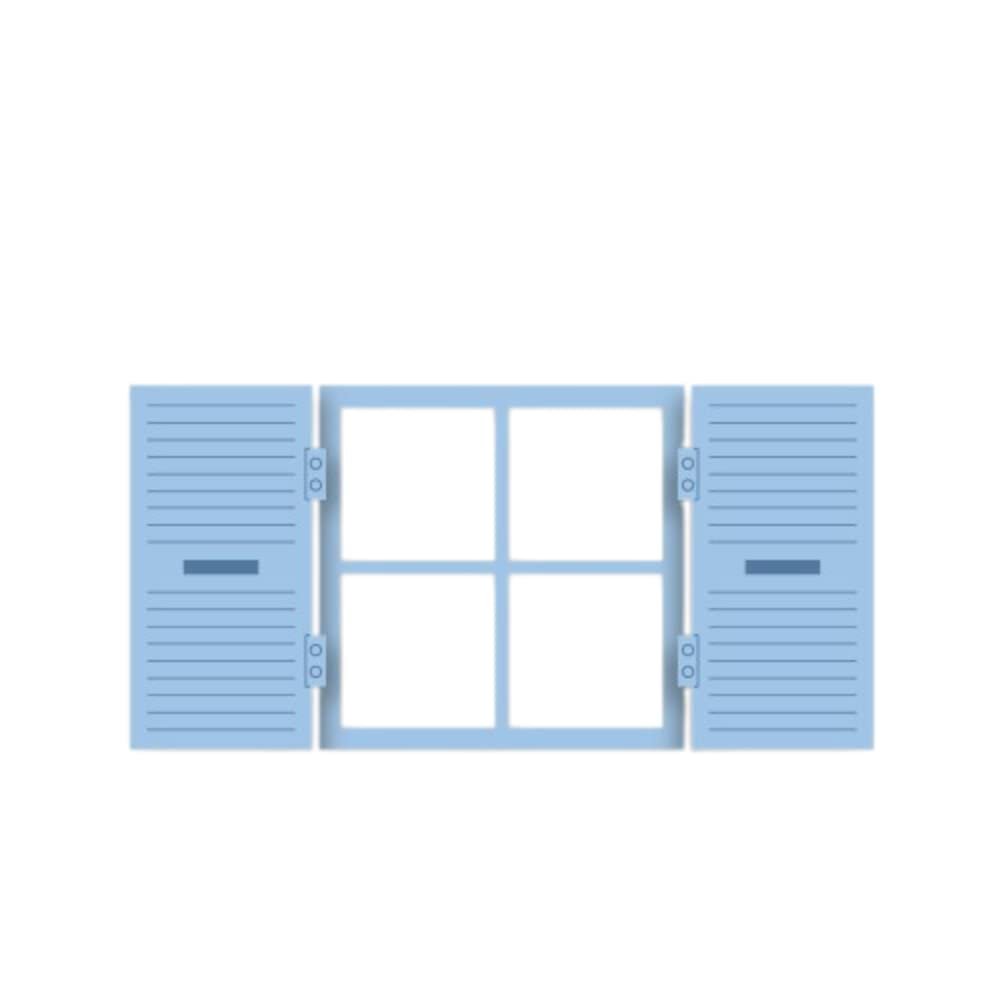 Craftelier - Window Shutter Die Cutter for Scrapbooking, Craft and Card Making Decorations | Suitable for Various Materials | Size Approx. 6 x 3.21-6 cm