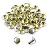 Double Cap Rivets - Brass Finish - (0.310 Barrel x 0.35 Head) - (for Leather/Canvas) - (25 Pack) view 1