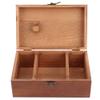 Tyenaza Sewing Kit Box Basket, Multifunction Vintage Wooden Sewing Box Needle Thread Storage Case DIY Sewing Knitting Tool Beginner Universal Sew Kit Accessories(Empty) view 2
