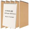 HEIHAK 5 Pack A3 16.5 x 11.6 Inch Sketch Notebooks, 60 Pages 30 Sheets Top Spiral Bound Pocket Sketchbooks, Spiral Notepads Sketch Pads Bulk for Kids Drawing, Sketching, Painting, Writing view 1