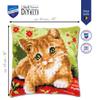 Vervaco Stamped Cross Stitch Cushion Kit Cute Kitten Design, 15 x 15 inch, DIY Embroidery Pillow Cover Craft Kit view 2