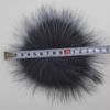 Queenbox Faux Fur Pompom Ball, 5in/13cm Fluffy Pom Pom Ball Solid Color with Removable Press Button for DIY Hats Keychain Cloth Handbag, Natural Color view 3