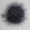 Queenbox Faux Fur Pompom Ball, 5in/13cm Fluffy Pom Pom Ball Solid Color with Removable Press Button for DIY Hats Keychain Cloth Handbag, Natural Color view 4