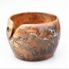 Wooden Yarn Bowl for Crocheting - Handcrafted Fractal Burnt Yarn Storage Bowl - Wooden Crochet Bowl - Yarn Holder & Accessories - Gifts for Mom(Fractal Burn White) view 3