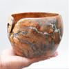 Wooden Yarn Bowl for Crocheting - Handcrafted Fractal Burnt Yarn Storage Bowl - Wooden Crochet Bowl - Yarn Holder & Accessories - Gifts for Mom(Fractal Burn White) view 4