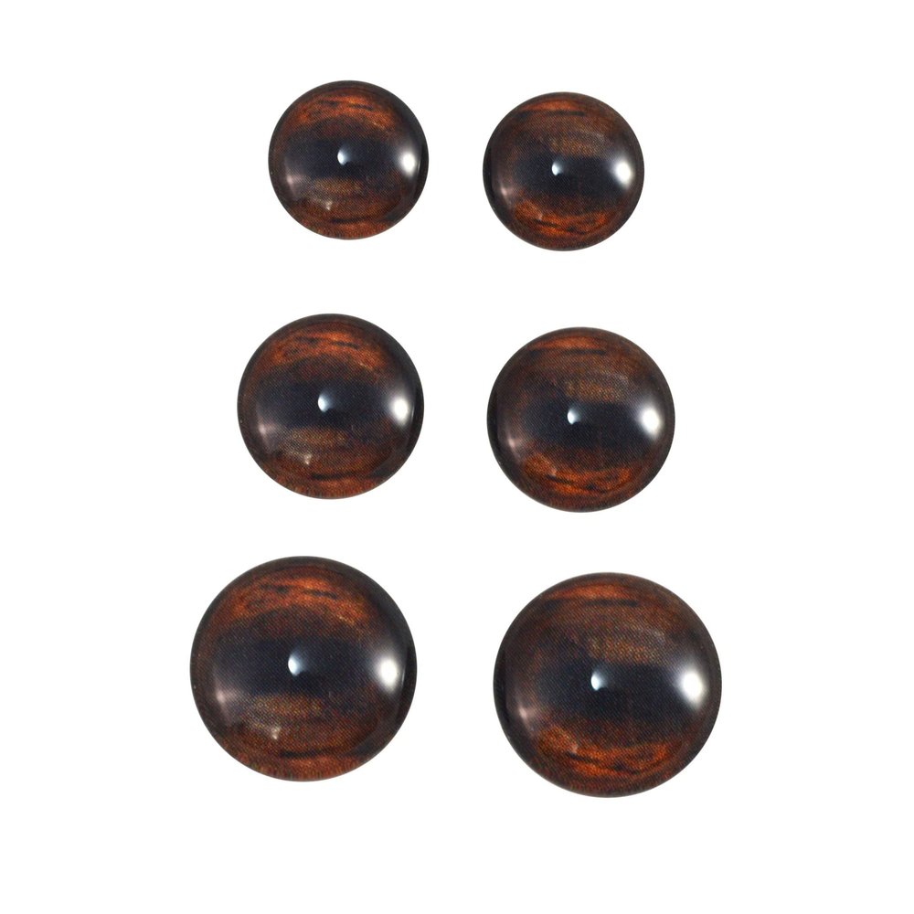 Megan's Beaded Designs Brown Horse Eyes 3 Pair Bundle (Small, Medium, Large) Realistic Animal Faux Taxidermy Art Jewelry Supply Wire Wrap Jewelry Felt Creature Craft Sculpture