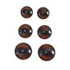 Megan's Beaded Designs Brown Horse Eyes 3 Pair Bundle (Small, Medium, Large) Realistic Animal Faux Taxidermy Art Jewelry Supply Wire Wrap Jewelry Felt Creature Craft Sculpture view 1