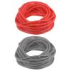 HARFINGTON Rubber Cord Tube Hollow Pipe 16ft 1/8" Dia 1/16" Hole Silicone Tubing Set for DIY Jewelry Making Necklaces Bracelet, Red, Gray view 1