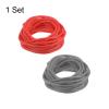 HARFINGTON Rubber Cord Tube Hollow Pipe 16ft 1/8" Dia 1/16" Hole Silicone Tubing Set for DIY Jewelry Making Necklaces Bracelet, Red, Gray view 3