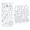 DzIxY Pigs Rabbit Balloon Clear Stamps and Metal Cutting Dies Sets for Card Making Scrapbooking Paper Supplies Seals Storage Pockets view 1