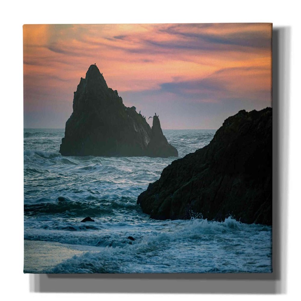Epic Graffiti 'Sunset Island' by Epic Portfolio, Canvas Wall Art, 60"x40"