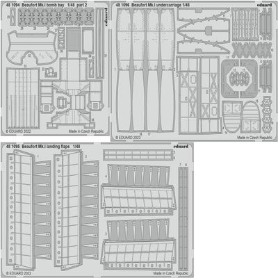 Eduard EDUBIG49361 1/48 Big Ed Beaufort Mk.1 Parts Set 2 (for ICM) Plastic Model Parts