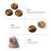 Crafans 50Pcs 6mm Half Round Gemstone Cabochons Natural Tiger Eye Flat Back Stone Cabochons Domes No Hole Healing Power Stone Chakra Crystal Beads for Jewelry Making view 2