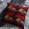 Leopard Upholstery Fabric By The Yard,Cheetah Print Reupholstery Fabric for Chairs, Wild Animal Room Decorative Forand Home DIY Projects, 3 Yards, Brown Red view 4