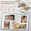 Popotop Photo Album Self Adhesive Scrapbook Album for 4x6 5x7 8x10 Pictures DIY Photo Book as Scrapbooking Supplies Kits, Birthday Gifts for Women Mom Wedding Baby Family Travel view 4