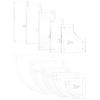 BENECREAT 10Pieces Quilting Acrylic Template Set, 2/3/4/5/6Inch Transparent Rulers with Film Protection, for DIY Kitchen Art Craft view 1