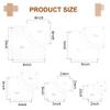 BENECREAT 10Pieces Quilting Acrylic Template Set, 2/3/4/5/6Inch Transparent Rulers with Film Protection, for DIY Kitchen Art Craft view 2