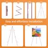 Easel Stand for Display, Aredy 63" Portable Painting Easel, Lightweight Metal Easels for Painting Canvas, Wedding Sign (2 Pack, Pink) view 2