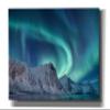 Epic Graffiti 'Aurora Borealis In Norway Green' by Epic Portfolio, Giclee Canvas Wall Art, 60"x40" view 1