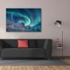 Epic Graffiti 'Aurora Borealis In Norway Green' by Epic Portfolio, Giclee Canvas Wall Art, 60"x40" view 3