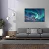 Epic Graffiti 'Aurora Borealis In Norway Green' by Epic Portfolio, Giclee Canvas Wall Art, 60"x40" view 4