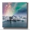 Epic Graffiti 'Northern Lights Aurora Borealis Over Jokulsarlon' by Epic Portfolio, Giclee Canvas Wall Art, 40"x26" view 1
