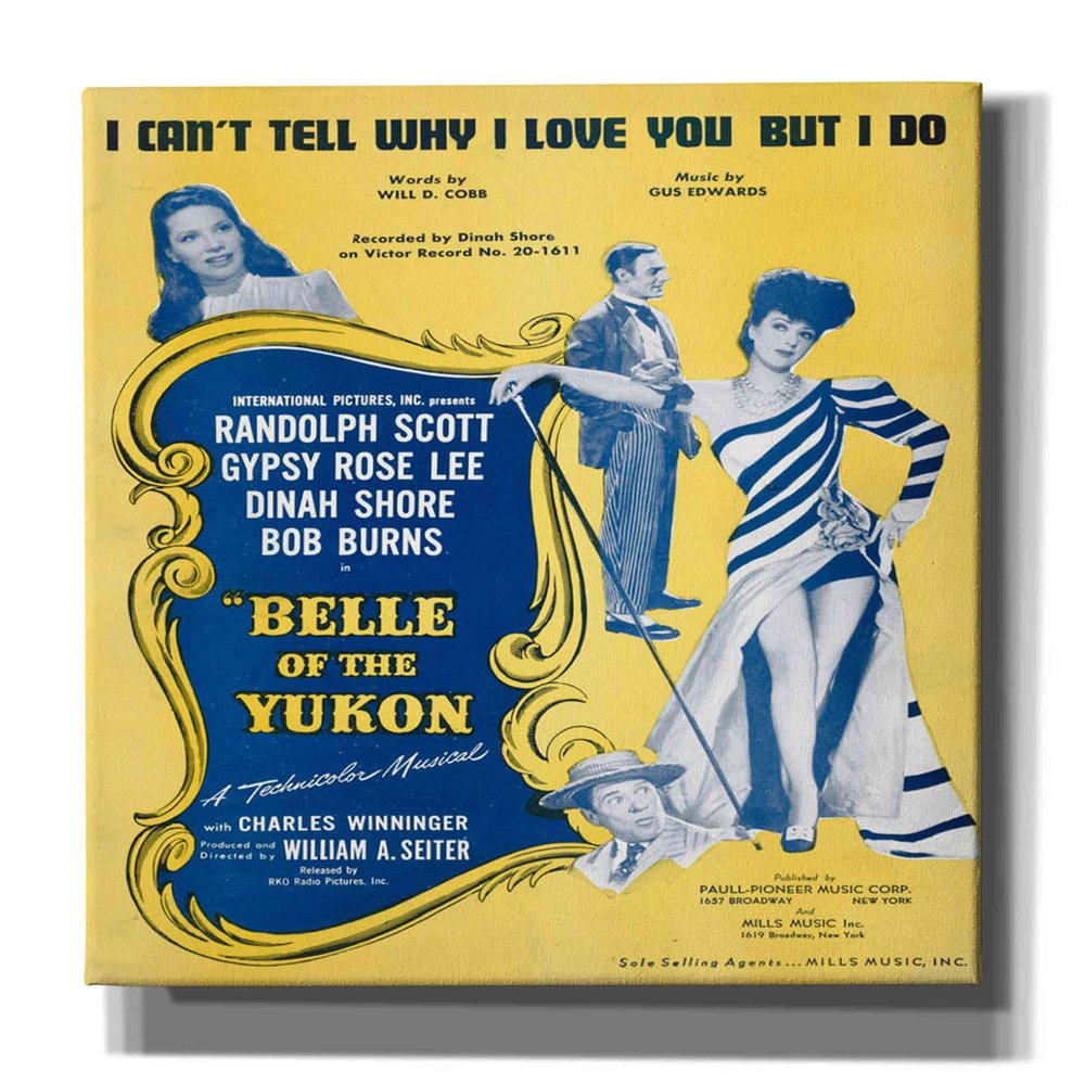 Epic Graffiti 'I CanT Tell Why I Love You, But I Do (1900)' by Epic Portfolio, Giclee Canvas Wall Art, 40"x54"