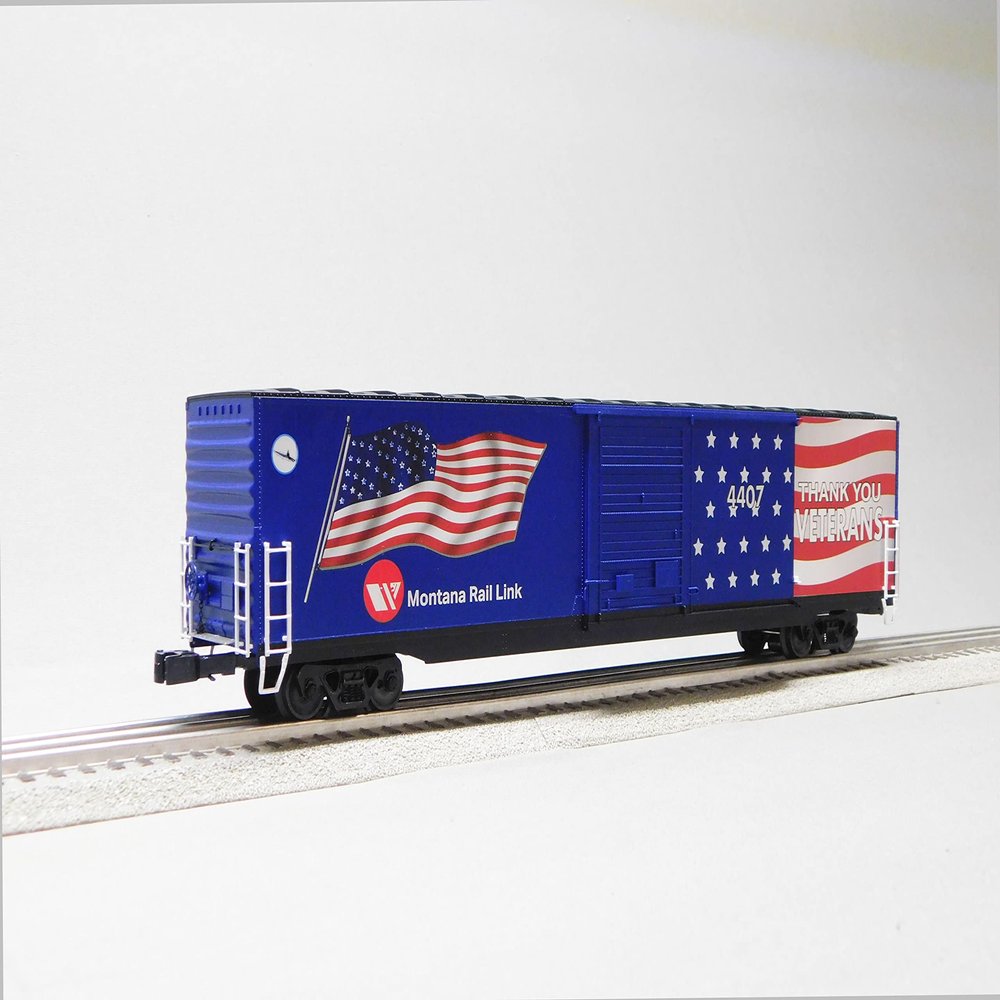 LIONEL Montana Rail Link Illuminated Flag BOXCAR #4407 O Gauge