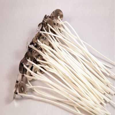 50 Pack | Jess Mae (LX 14) - Small Cotton Candle Wicks | 6 Inch | Self Trimming, Pre-Waxed & Pre-Tabbed | DIY Candle Making Supplies | Best Wick for Containers, Pillars & Votives
