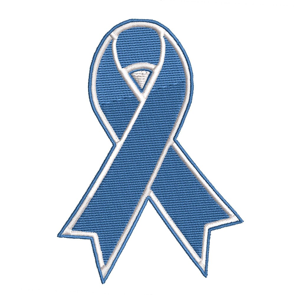 Parkinson's Awareness Blue Ribbon Patch Embroidered Iron-on/Sew-on Decorative Embroidery Applique Clothing Vest Jacket Premium Stitching Awareness Support Raise Awareness for a Cause Fundraiser