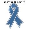 Parkinson's Awareness Blue Ribbon Patch Embroidered Iron-on/Sew-on Decorative Embroidery Applique Clothing Vest Jacket Premium Stitching Awareness Support Raise Awareness for a Cause Fundraiser view 2