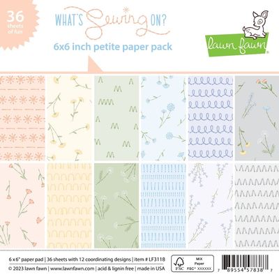 Lawn Fawn LF3118 What's Sewing On? Petite Paper Pack Petite Paper Pack