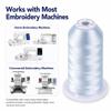 Simthread 5500Yds Embroidery Thread 5000M, 40WT Polyester Machine Embroidery Thread, High-Yardage Spool for Brother, Singer, Janome, Babylock, Husqvarna, Home & Commercial Machines, Light Blue S060 view 3