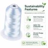 Simthread 5500Yds Embroidery Thread 5000M, 40WT Polyester Machine Embroidery Thread, High-Yardage Spool for Brother, Singer, Janome, Babylock, Husqvarna, Home & Commercial Machines, Light Blue S060 view 4