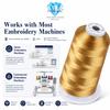 Simthread 5500Yds Embroidery Thread, 5000M High-Yardage 40WT 100% Polyester Thread 170+ Vivid Colors, High-Speed Rated Compatible with Brother, Singer, Janome & More - Autumn Haystack S032 view 3