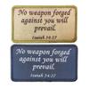 Isaiah 54:17 Tactical Morale Patches, 2Pcs Bible Verse No Weapon Forged Against You Will Prevail Embroidery Patches Set for Caps Bags Backpacks view 1