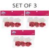 Hobby Lobby Red & White Rose Embellishments Set of 3 Packages (18 Pieces Total) view 4