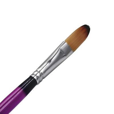 Blazin Brush Filbert Face Paint Brush 6 XL, Professional Face Painting Brush,Taklon Bristles, Purple Handle, Artist Brushes for Acrylic Painting Watercolor Oil Gouache