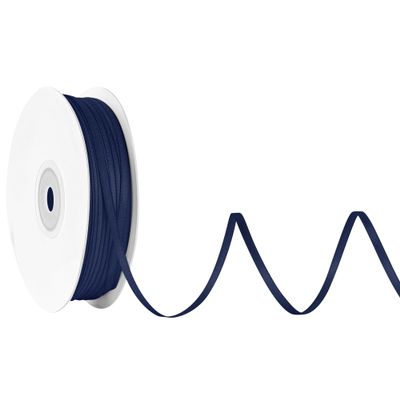 LIUYAXI Navy Blue Satin Ribbon 1/8 inch x Continuous 100 Yards, Thin Ribbon Double Faced Use for Wedding Invitation Card, Gift Wrapping, Christmas Ornaments,Tag Decoration