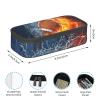 Boys Pencil Box with Football Pattern, Cool Sports Pencil Case Large Capacity Durable Pencil Pouch Storage Pen Bag Stationary Case Desk Organizer with Zippers for Teens Adults view 3