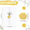 Fabbay 50 Sets Wedding Invitations Wraps Set Envelope for 5 x 7 Inch Invitations Self Adhesive Gold Wax Seal Sticker Natural Dried Flowers for DIY Photos Cards Baby Shower Party view 3