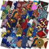 Mixweer 40 Pcs 10 x 10 Inch African Cotton Fabric Squares No Repeat Quilting Fabrics Bundles Kente Cloth African Wax Squares Ankara Fat Quarters for DIY Sewing Cloths Handmade Accessories view 1