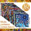 Mixweer 40 Pcs 10 x 10 Inch African Cotton Fabric Squares No Repeat Quilting Fabrics Bundles Kente Cloth African Wax Squares Ankara Fat Quarters for DIY Sewing Cloths Handmade Accessories view 2