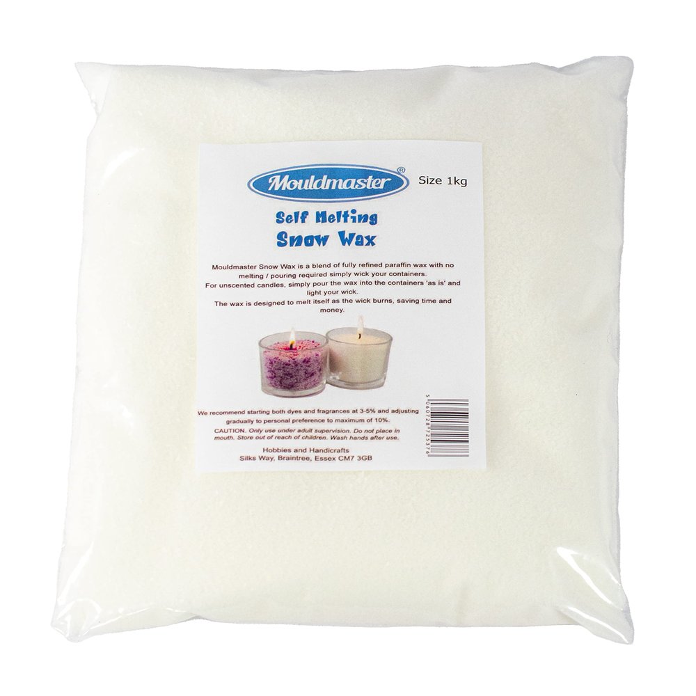 Mouldmaster Snow Candle Granules Self Melting Wax 1Kg, White