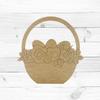 Easter Basket with Eggs and Flowers Shape, Unfinished Wood Craft, Build-A-Cross view 2