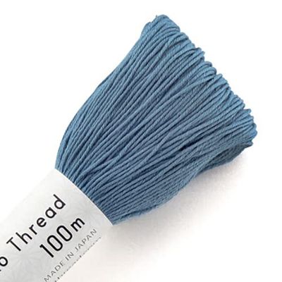 Olympus Sashiko Thread - 100m/110 Yard Skein - Japanese Cotton Embroidery & Quilting Thread (Denim Blue)