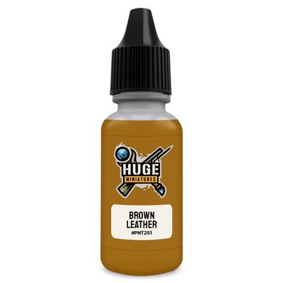 Huge Miniatures Acrylic Paint, Brown Leather Model Paint Miniature Scale Modeling Color 17ml Dropper Bottle