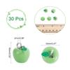 CHGCRAFT 30Pcs Green Apple Fruit Charms Resin Fruit Pendants 3D Dangle Pendant Ornaments with Hanging Loops for Earring Bracelet Necklace Keychain, 15x12mm view 2